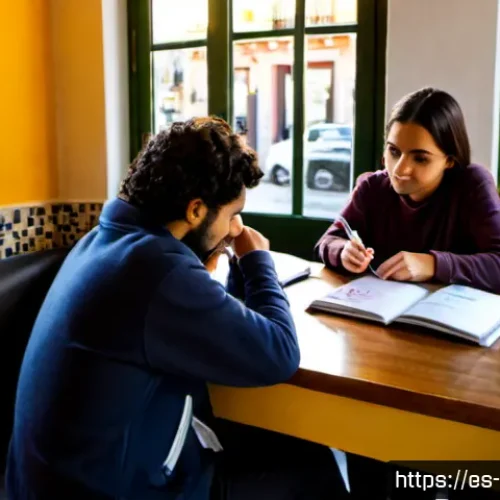 Home 17 고객 요구 사항 파악을 위한 사전 조사 방법 - Photorealistic market research scene in a vibrant Madrid neighborhood café, a diverse Spanish resear...